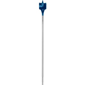 Bosch Expert Selfcut Flachfräsbohrer, Ø 35 mm, für Holz. Blauer Bohrkopf, silberner Schaft.