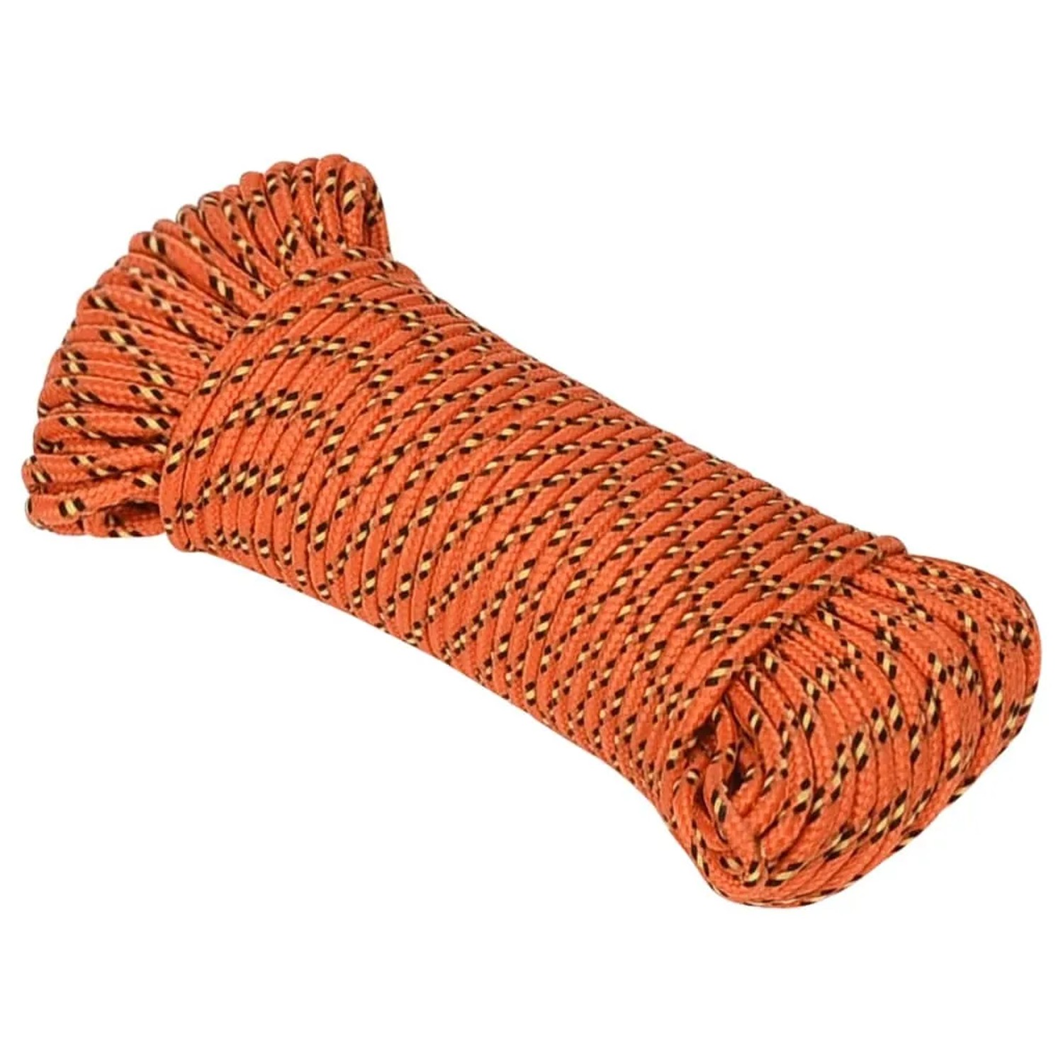 vidaXL Bootsseil Orange 3 mm 250 m Polypropylen 152643
