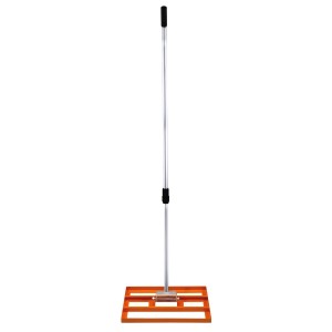 Monstershop Rasenrakel 50cm Orange, ausziehbarer Rasennivellierer für Gartenarbeiten.
