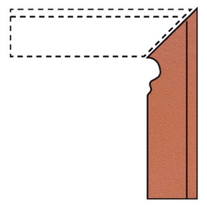 Bodenfliese Cotto Matt, 9x30 cm, Detailansicht der Kante.