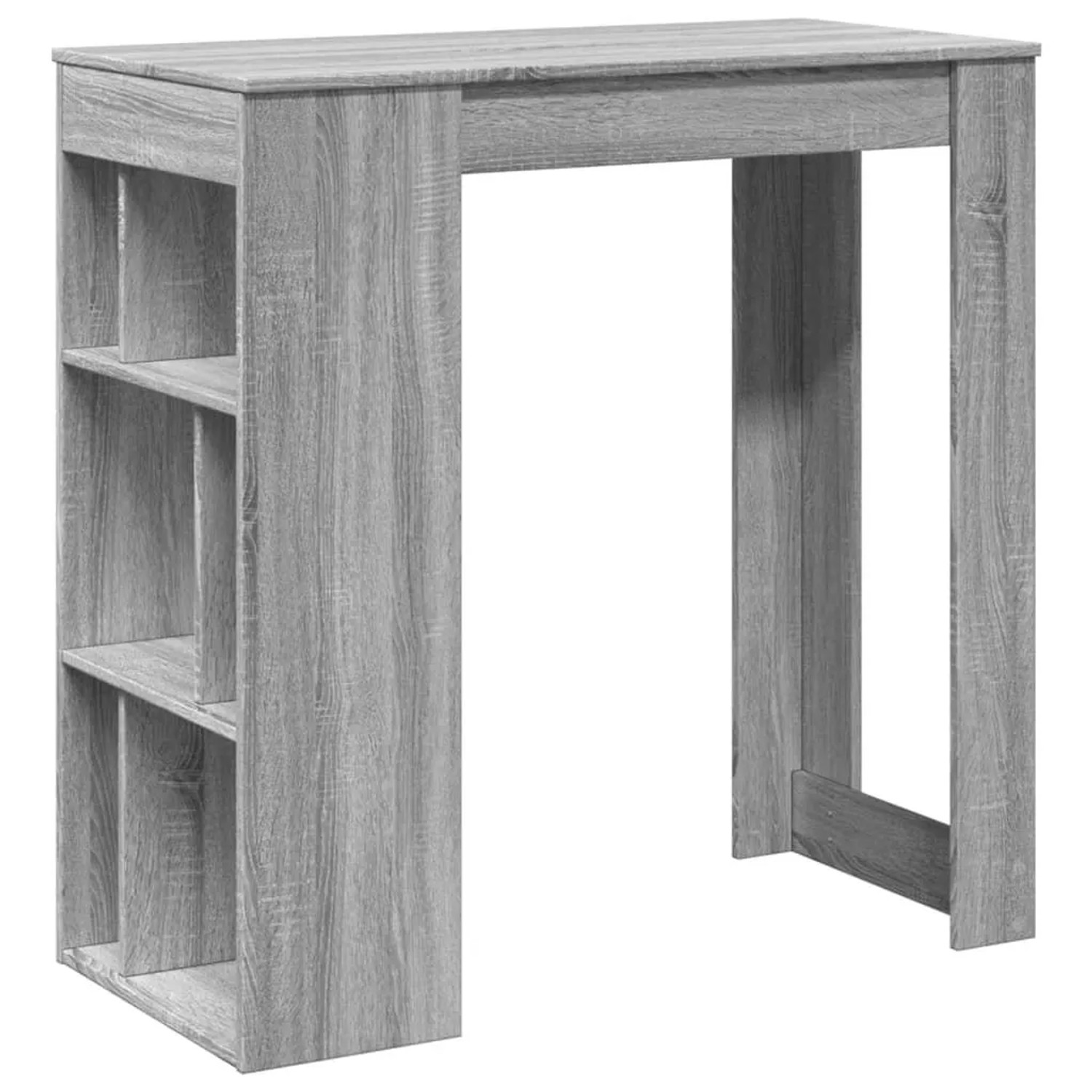 vidaXL Bartisch mit Regal Grau Sonoma 102x50x103,5 cm Holzwerkstoff 854360 günstig online kaufen