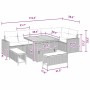 vidaXL Gartenmöbel-Set, 9-teilig, schwarz, Poly Rattan, mit Maßen. Ideal für Terrasse und Garten.