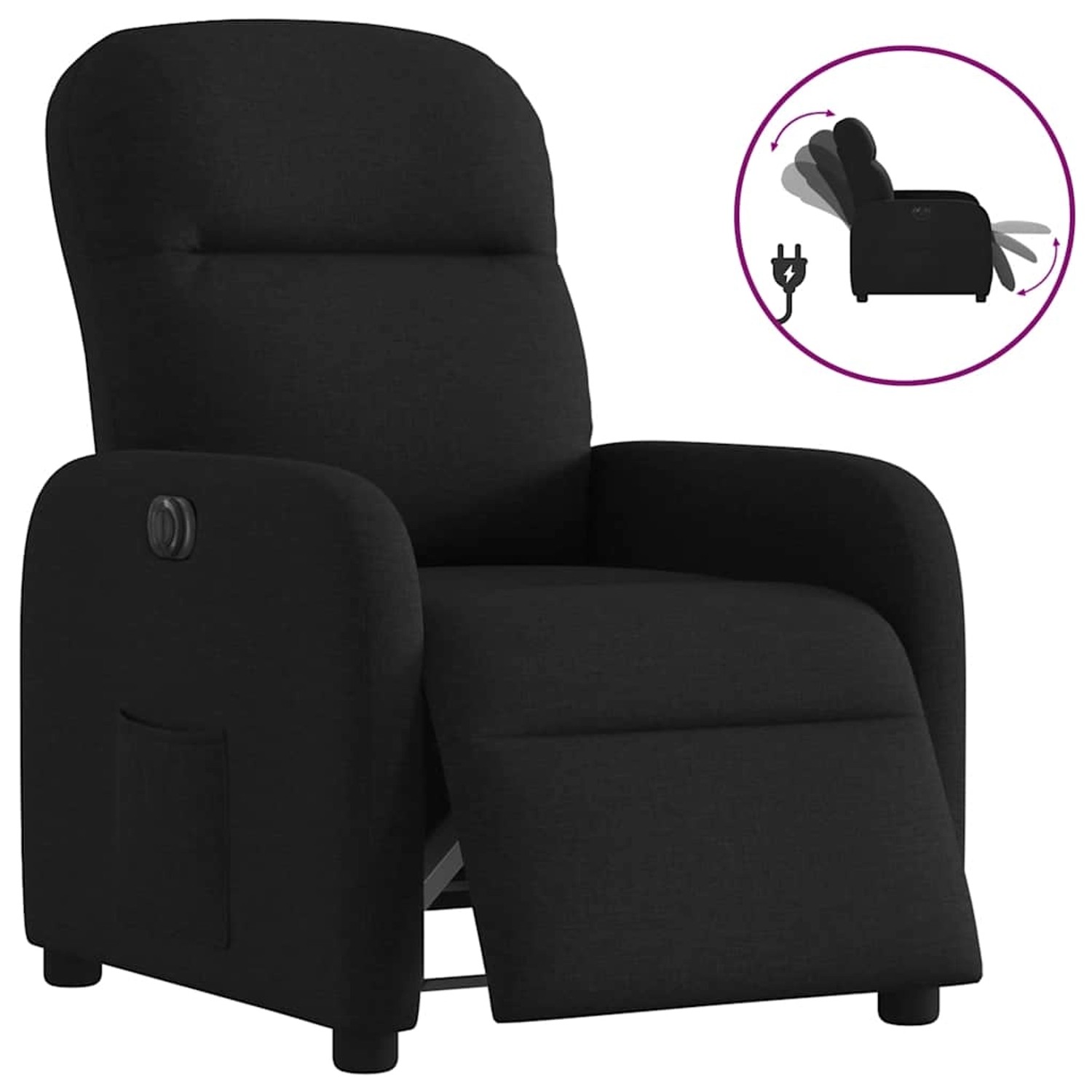 vidaXL Relaxsessel Elektrisch Schwarz Stoff 3302954 günstig online kaufen