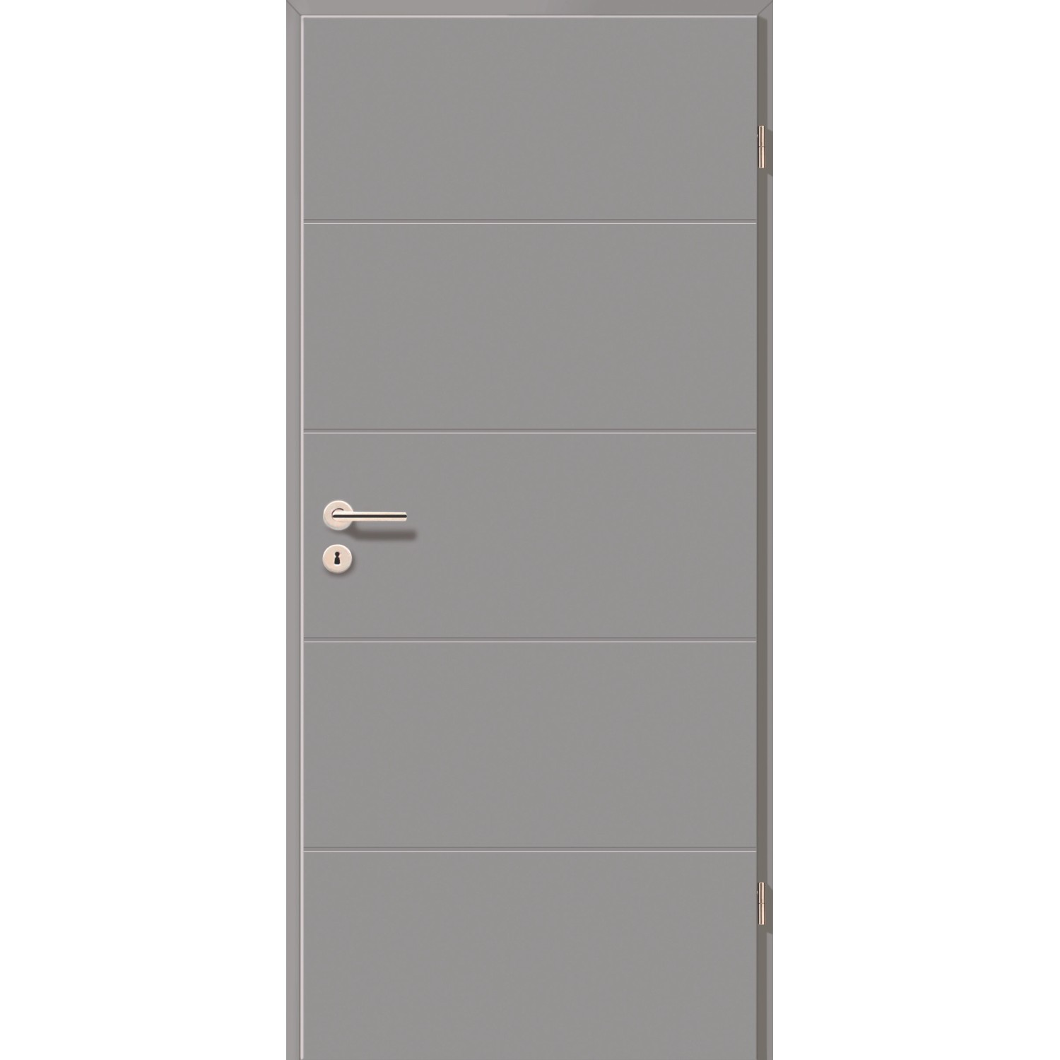 Zimmertür NeoLine Typ 6505 GLN747 Staubgrau 86 cm x 198,5 cm Anschlag R