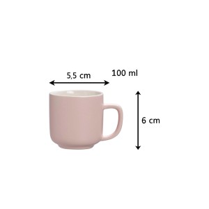 Ritzenhoff & Breker Jasper Espressotasse mit Untertasse, 4er Set, rosa, 100ml.