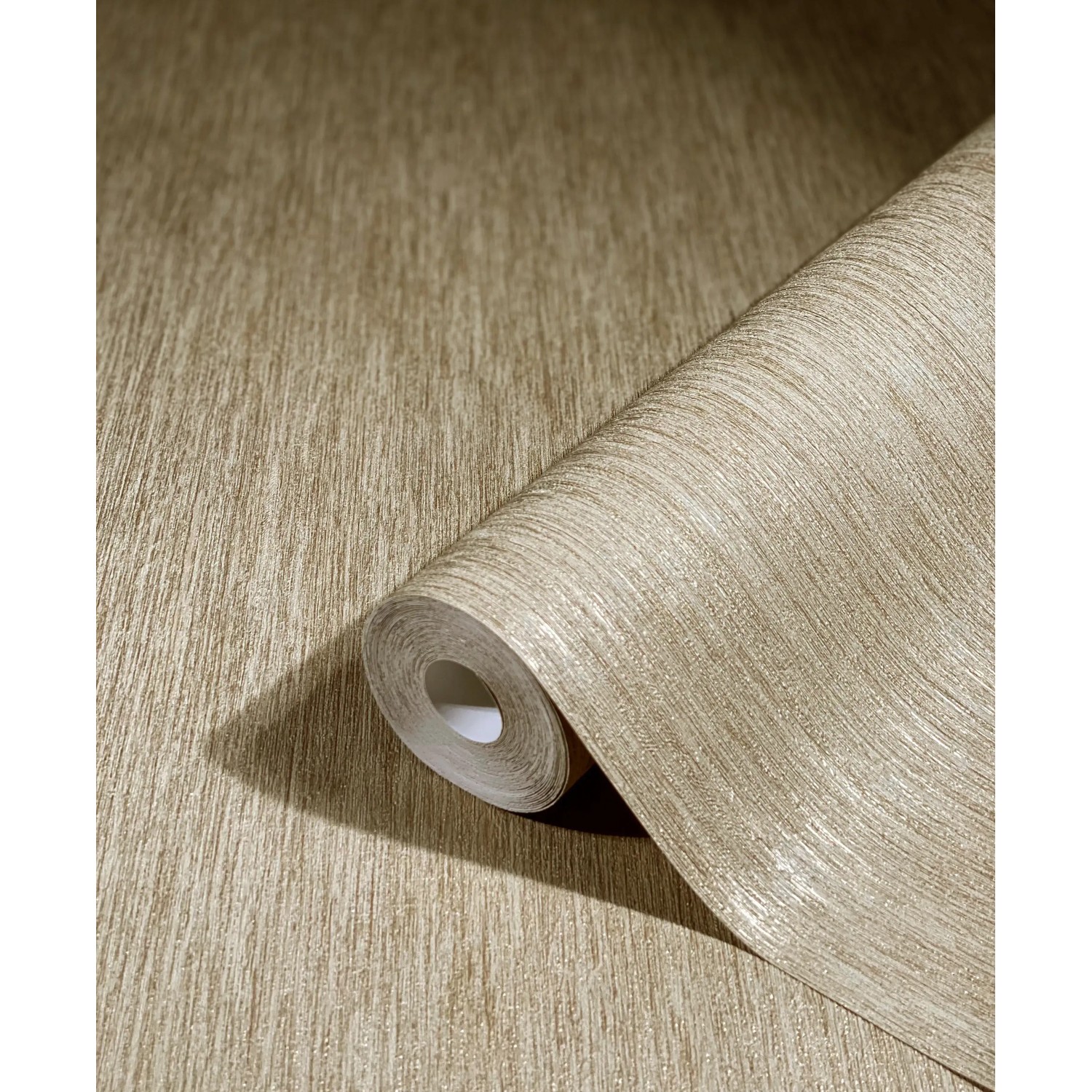 Beige Marburg Vliestapete Natural Opulence mit feiner Struktur, Rolle angeschnitten.