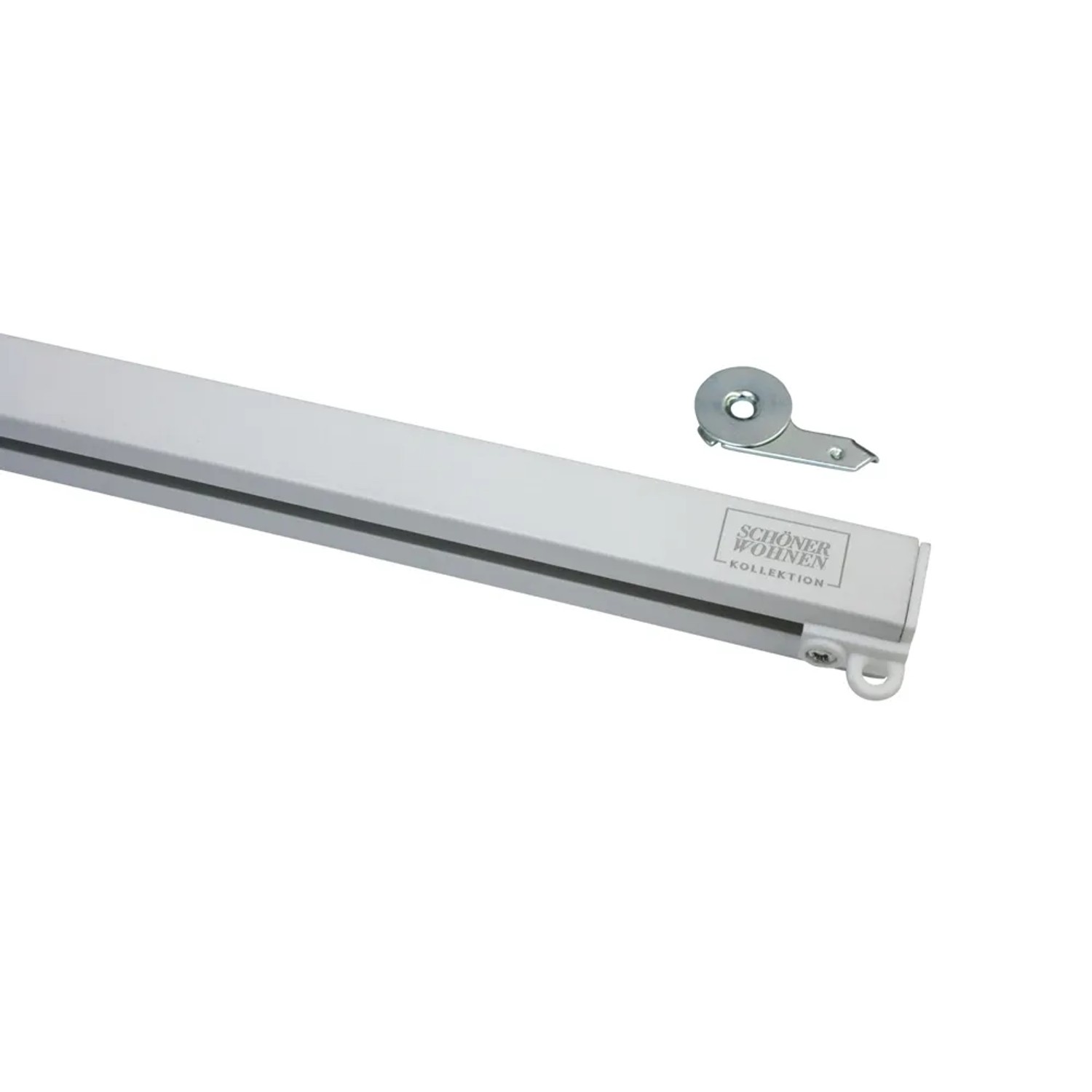 Schöner Wohnen Vorhangschiene Emilia, 1-läufig, 160 cm, weiß-matt, mit Zubehör.