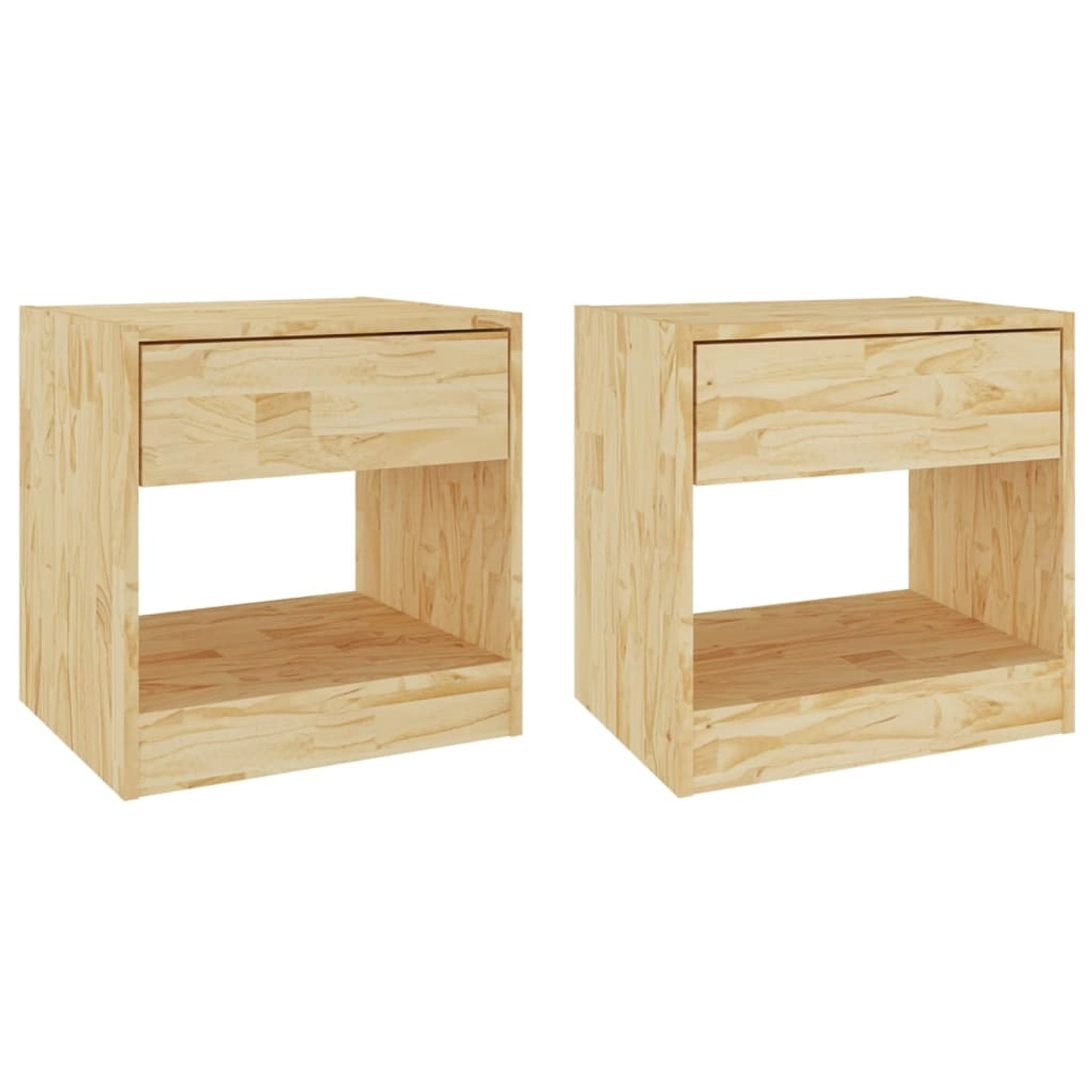 vidaXL Nachttische 2 Stk 40x31x40 cm Massivholz Kiefer