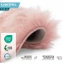 Rosa Kunstfell Nelly, flauschiges Dekofell mit Lederoptik-Rückseite und sauberer Nahtkante.