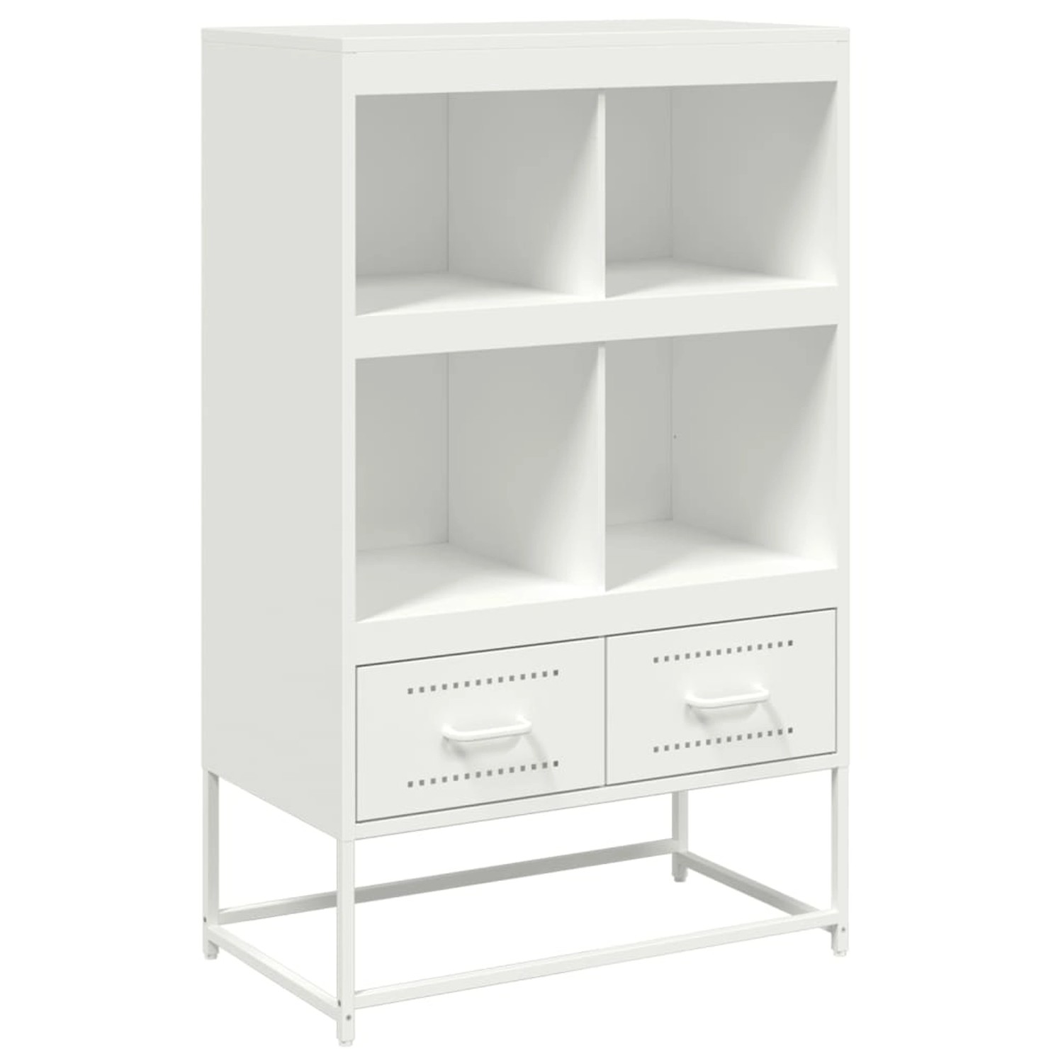 vidaXL Highboard Weiß 68x39x111,5 cm Stahl 846607 günstig online kaufen