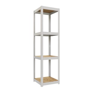 Ar Shelving Regal Rivet D-Carbon Style S 150 x 40 x 40 cm Grauweiß & Eiche FSC®