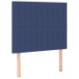 Blaues Boxspringbett Kopfteil mit Stoffbezug, Teil des vidaXL Betten Sets.