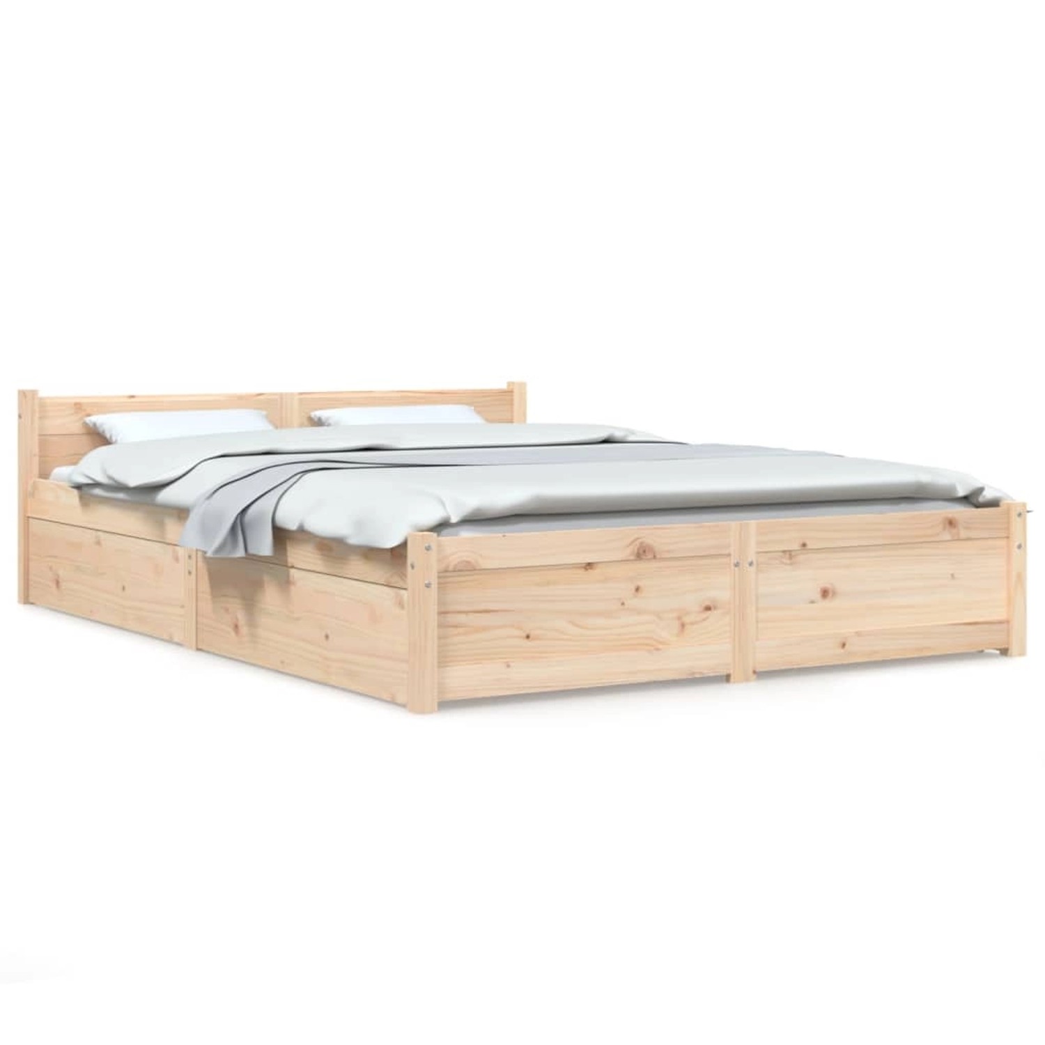 vidaXL Bettgestell Bett mit Schubladen 150x200 cm 5FT King Size Bett Bettra günstig online kaufen