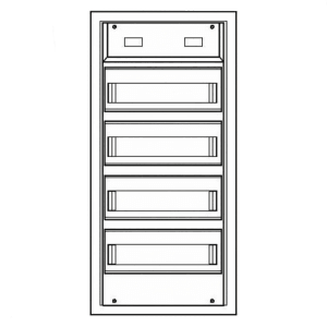 Alphatec Aufputzkleinverteiler POLARIS 4-reihig mit Steckklemme