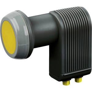 Schwaiger Digital Twin LNB in Anthrazit für 2 Teilnehmer Satellitenanlagen.