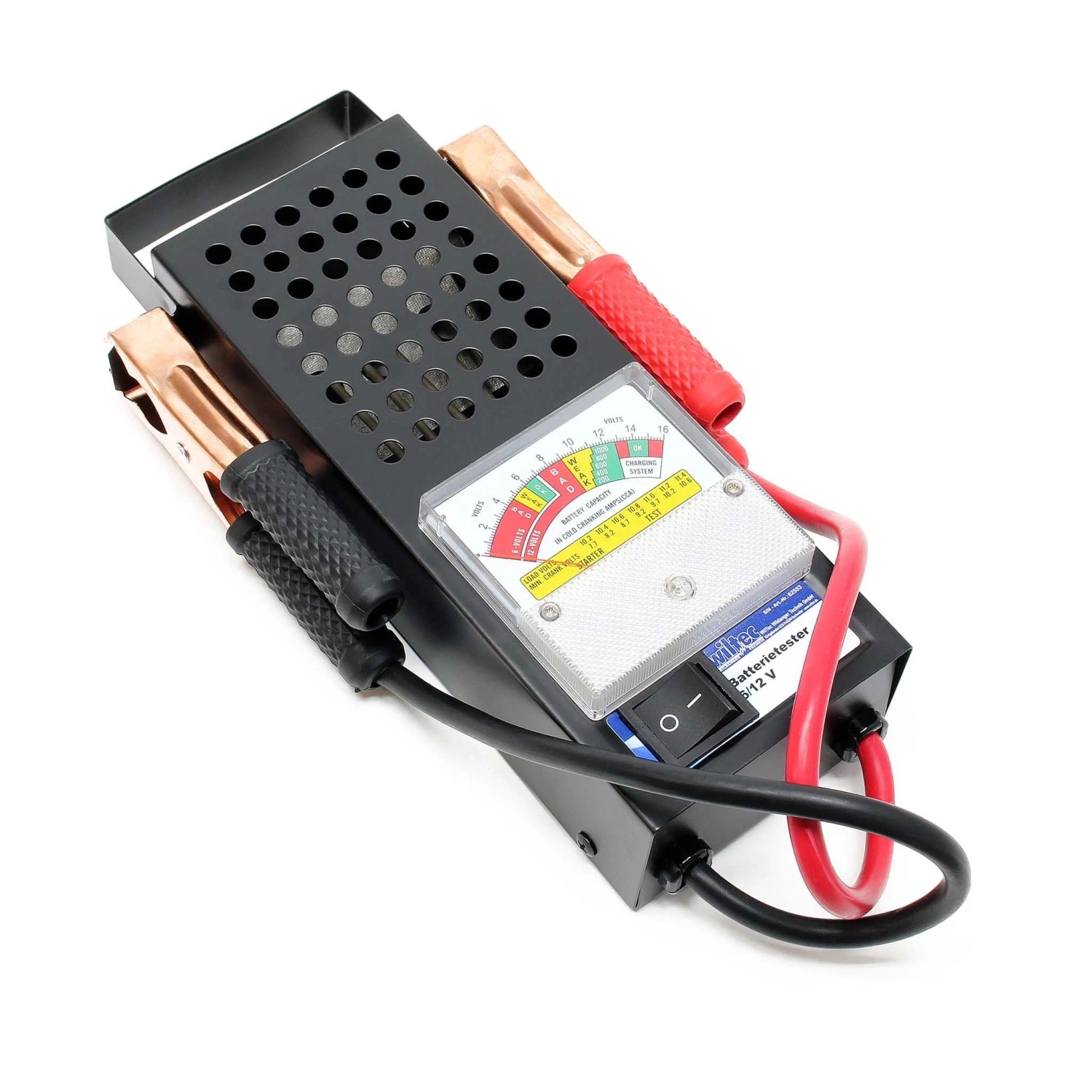 Wiltec Batterietester 6/12V Batterieprüfer Batterie Akku Auto Kfz Pkw Ladeprüfer