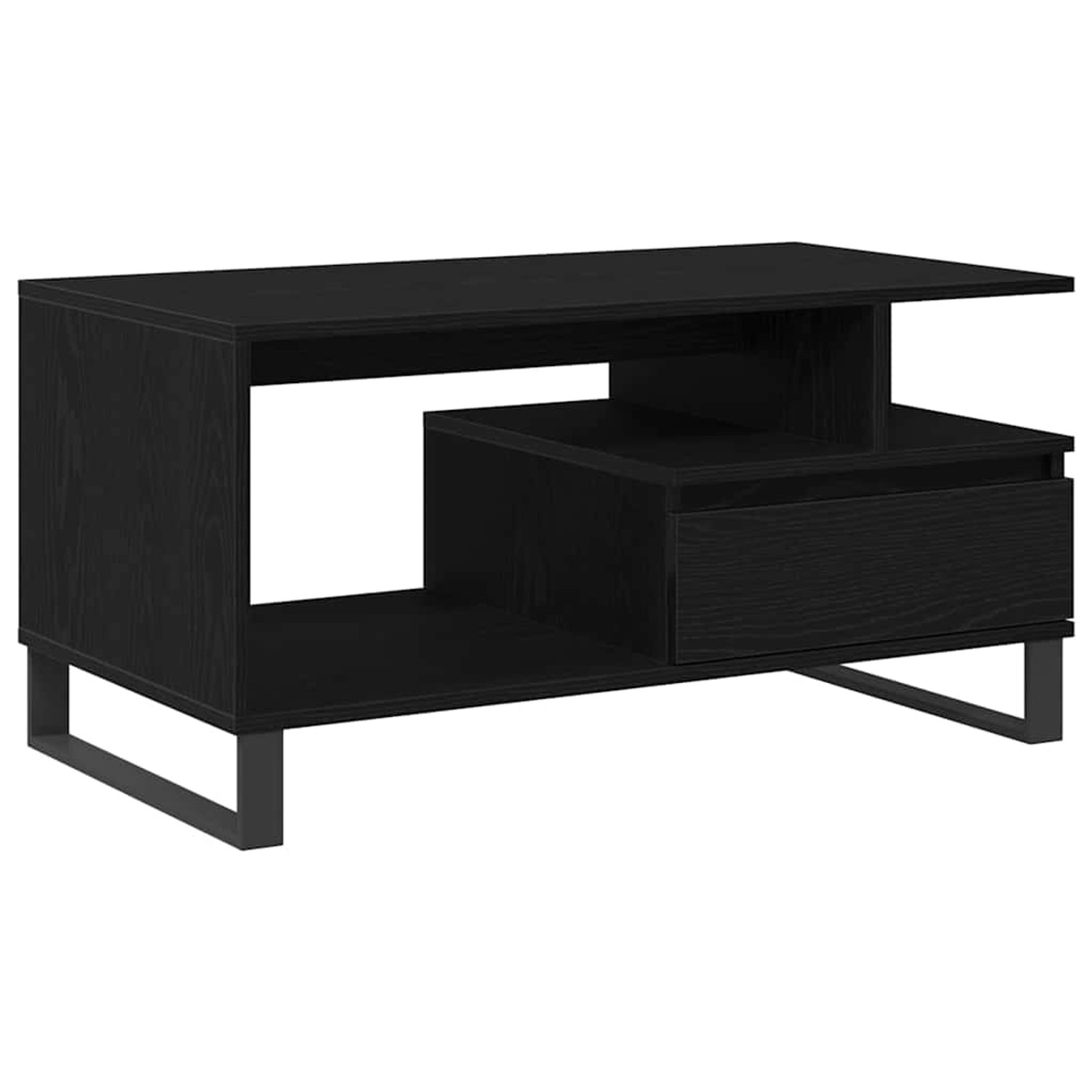 vidaXL Couchtisch Schwarze Eiche 90 x 49 x 45 cm Holzwerkstoff 862969 günstig online kaufen