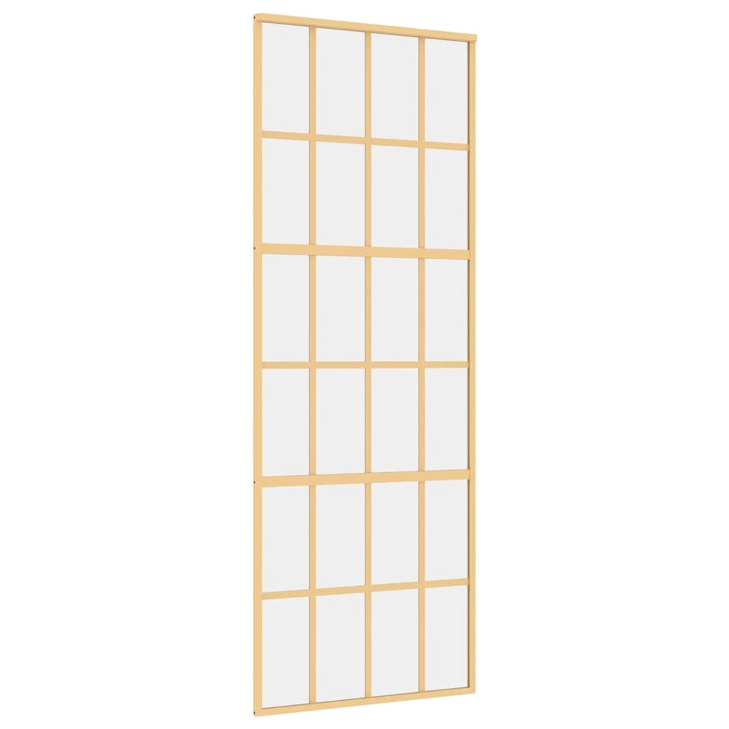 vidaXL Schiebetür Golden 76x205 cm ESG-Klarglas und Aluminium 155172
