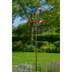 Kobolo Windrad Gartenstecker Dekostecker Windspiel XXL TWIRL