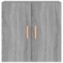 Grauer Wandschrank Sonoma 60x30x60 cm aus Holzwerkstoff mit zwei Türen und Griffen.