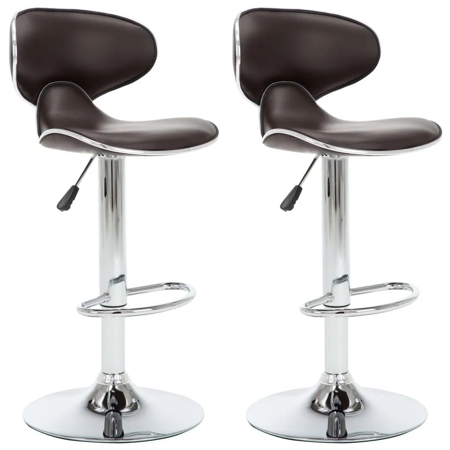vidaXL Barhocker 2 Stk Braun Kunstleder 323646