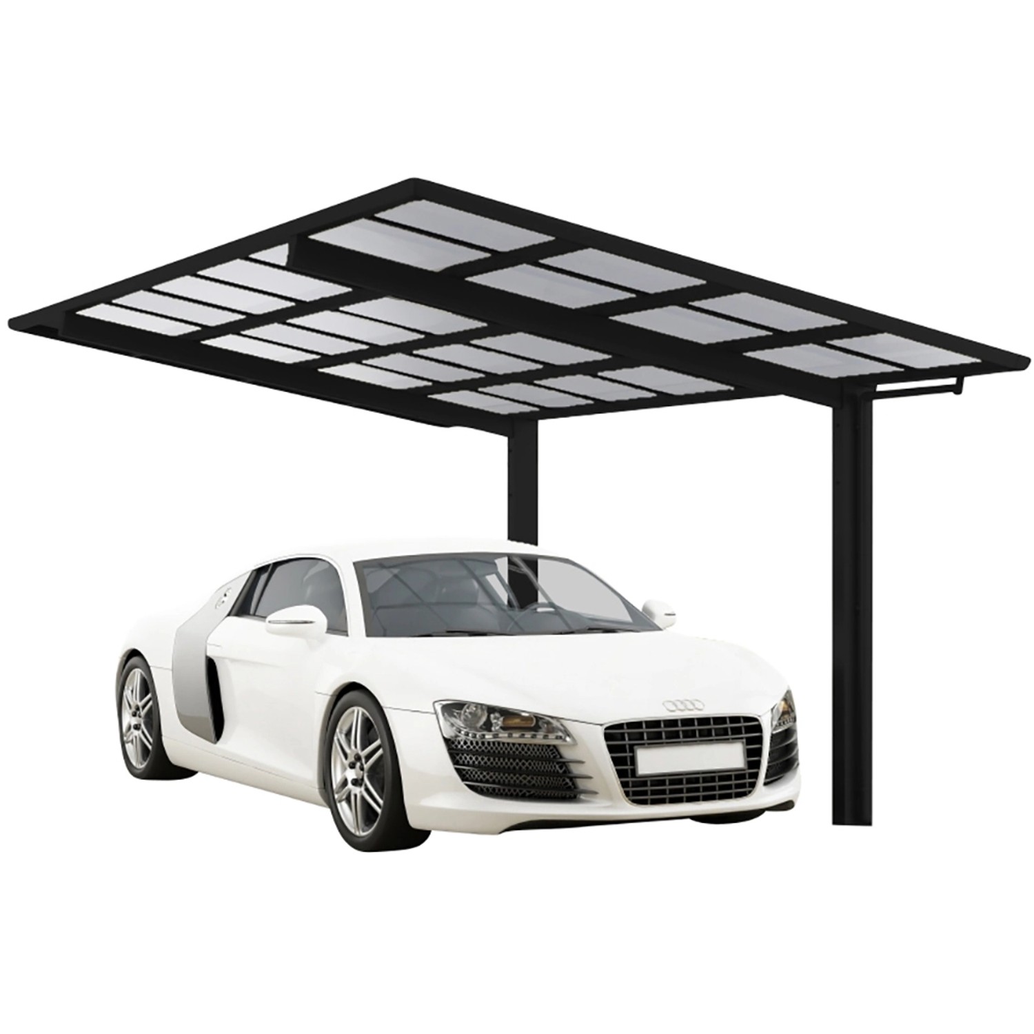 Ximax Alu Einzelcarport Linea Typ 60 Schwarz XL 302 x 556 cm Sonderfertigun günstig online kaufen