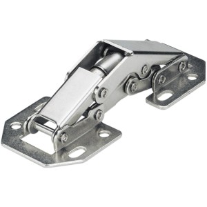 Hettich Mini-Aufschraubscharnier, vernickelt, für Möbelbau, 6 Stück.