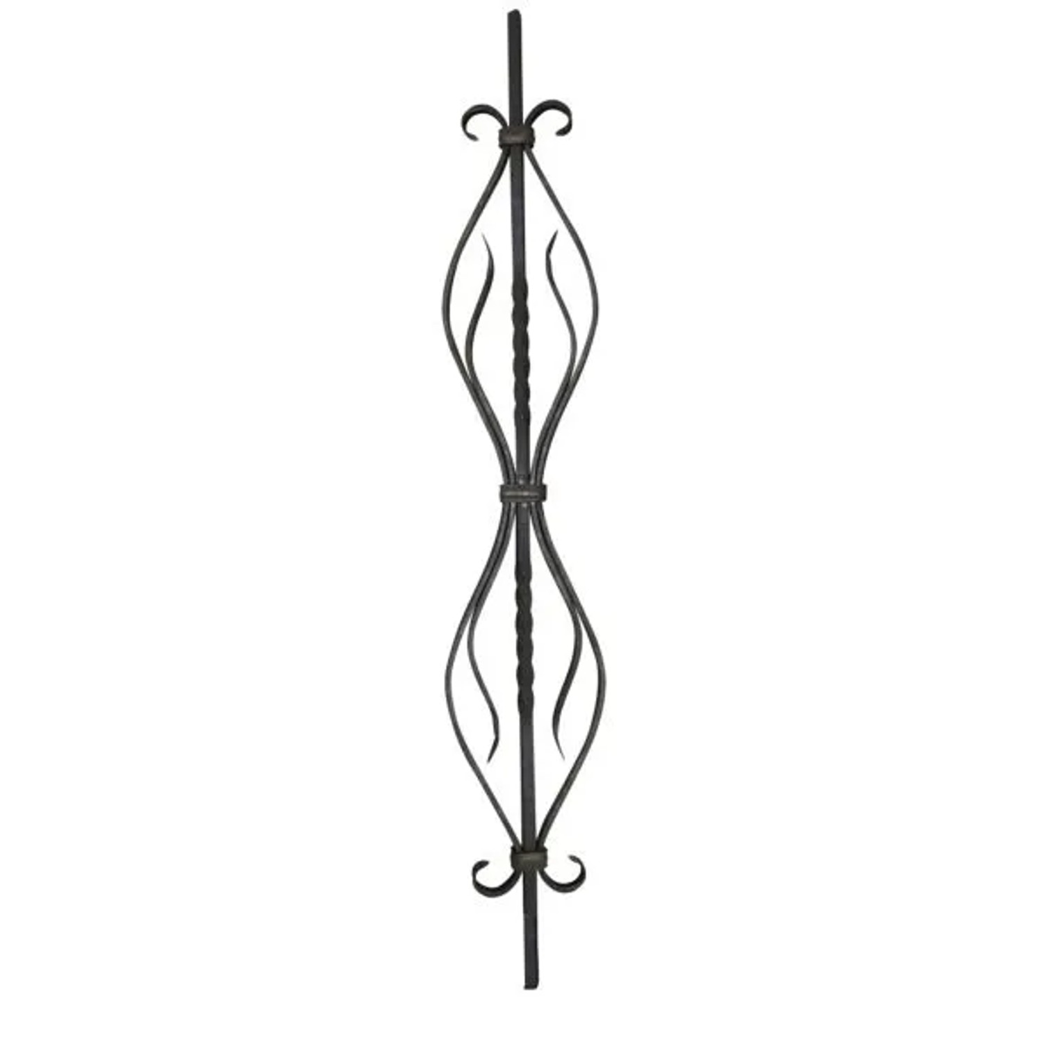 FeNau Zierstab Schmiedeeisen 12x12 mm H 900 mm Mit Ornament