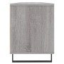 VidaXL TV-Schrank, Grau Sonoma, Holzwerkstoff mit schwarzem Metallfuß.