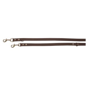 Braune Heim Hunde-Vorführleine aus Softleder, 300 cm lang.