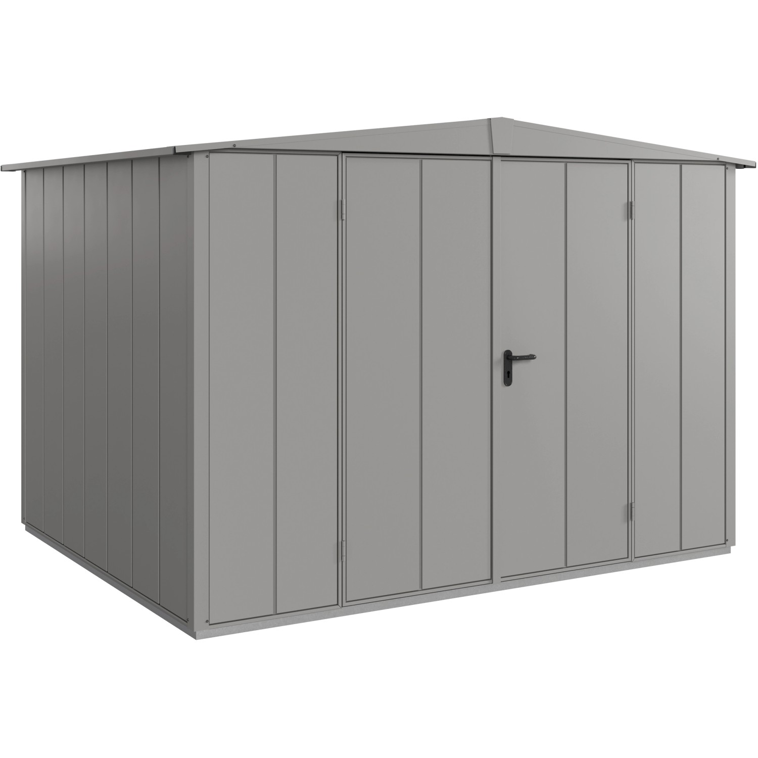 Ecostar Gerätehaus Elegant mit Satteldach Typ 3 RAL9007 Graualuminium Doppe günstig online kaufen