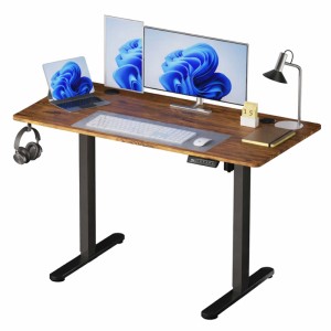 Relaxdays Schreibtisch Stahl Schwarz Höhenverstellbar Mit LED Display 140 cm x 60 cm