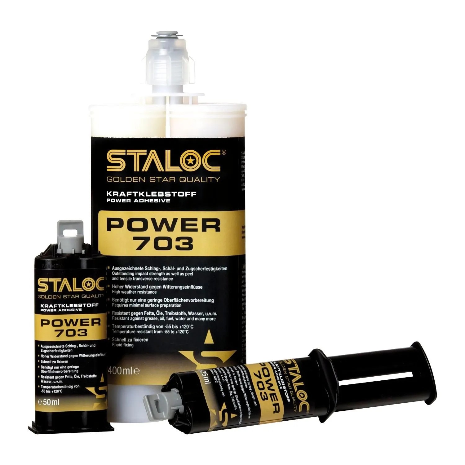Staloc 2K-Klebstoff Power 703 Beige 25 ml mit Mischer