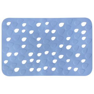 Blaue Spirella Wanneneinlage Drops, 35x53 cm, rutschfest mit Saugnäpfen.