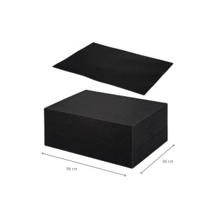 SparSet: 10 graue Euroboxen NextGen Portable mit Rasterschaumstoff und Schaumstoffeinlage, 40x60x18,5cm.