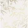 Rolle beige Vliestapete mit Bambusblätter-Muster von Origin Wallcoverings.