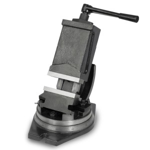 EBERTH Maschinenschraubstock, neigbar bis 90 Grad, Spannbreite 80 mm, Backenbreite 100 mm.