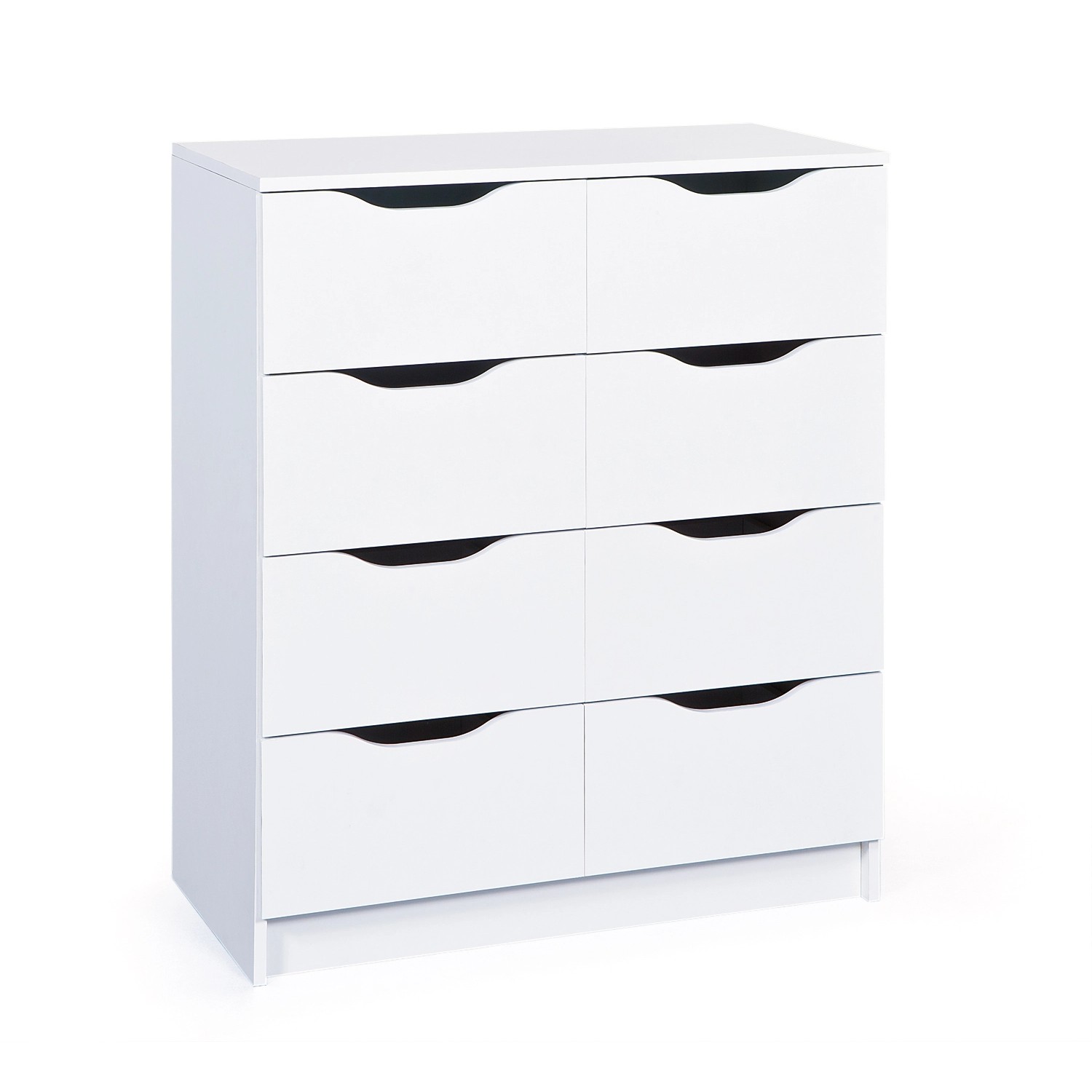 ebuy24 Wung Kommode 8 Schubladen Weiss günstig online kaufen
