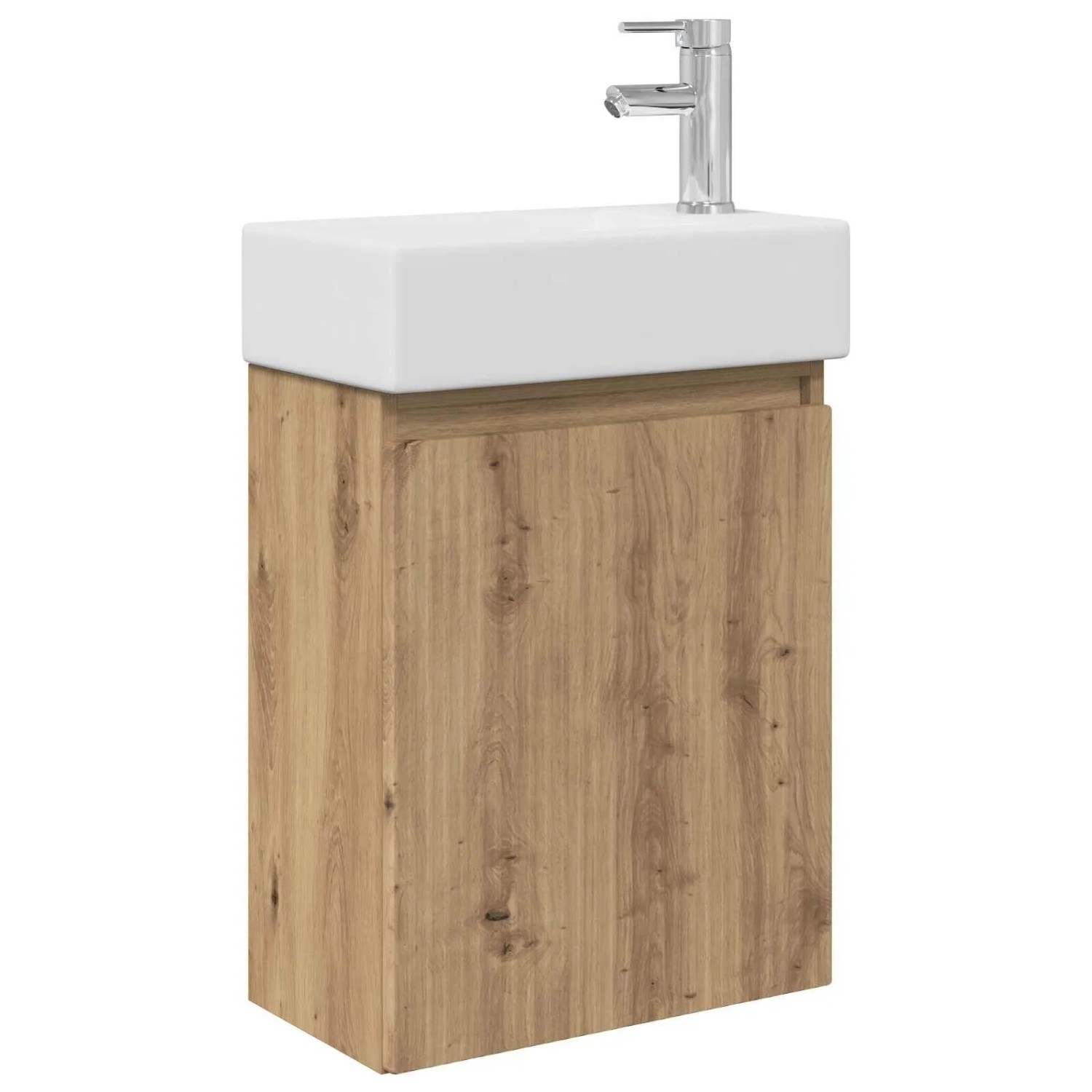 vidaXL Badezimmer Waschtischunterschrank mit Wasserhahn Artisan-Eiche 889460