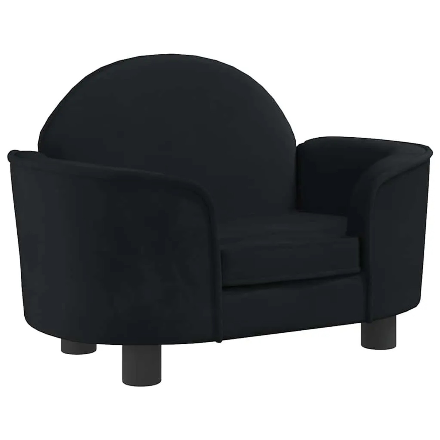 vidaXL Hundebett Schwarz 66x40x45 cm Samt 171842