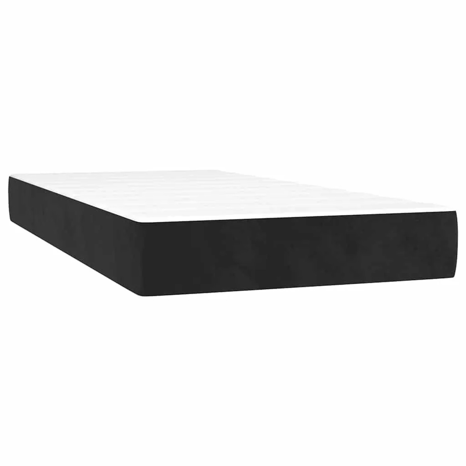 vidaXL Taschenfederkernmatratze Mittel Schwarz 100x210x20 cm Samt 4016572