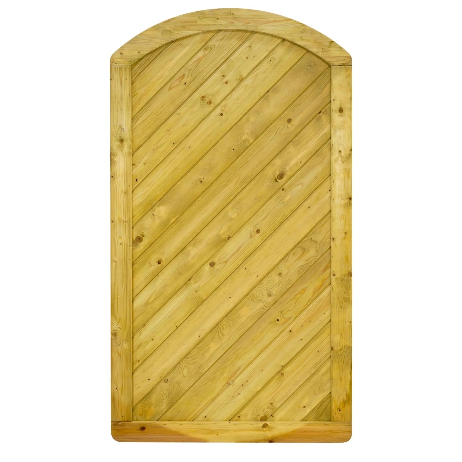 GartenLand Massivzaun INNSBRUCK MASSIV Gebogen 100x180 cm Holzzaun Fichte PEFC KDI Grün Massiver Rahmen 44x88 mm Sehr St...