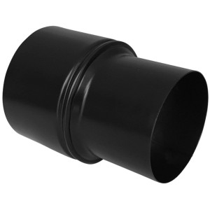 Firefix Übergangsstück für Pelletofenrohr, schwarz, 80 mm Durchmesser.