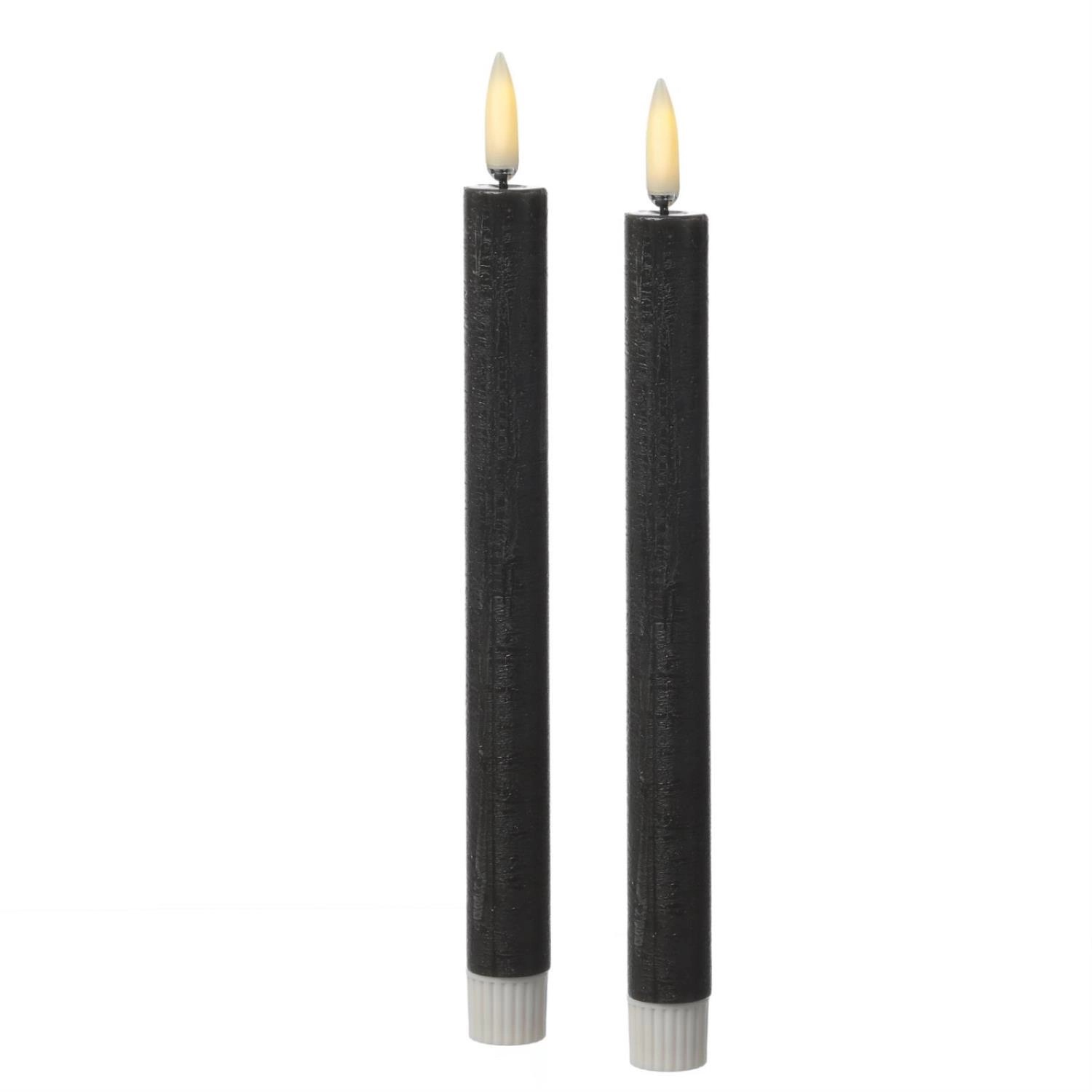 Marelida LED Stabkerzen Tafelkerzen Spitzkerzen Echtwachs Rustik Optik H  2 günstig online kaufen