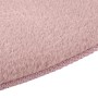 Detailansicht: Runder, rosa Microfaser Teppich (90 cm) aus der Serie Midnight Mystery.