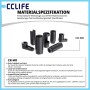 CCLIFE Lambdasonden Werkzeug Set: schwarze CR-MO Spezialnüsse (22, 27, 29 mm) für KFZ-Reparatur.