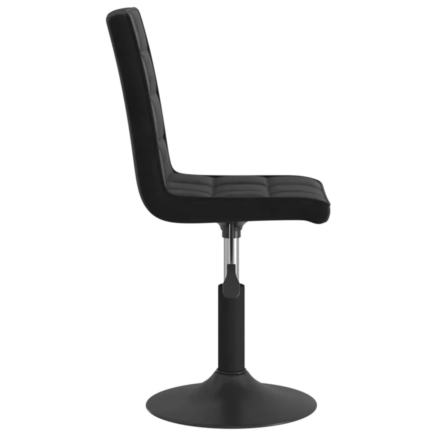 Schwarzer, drehbarer Esszimmerstuhl aus Samt, 2er-Set von vidaXL.