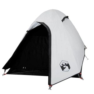 vidaXL Kuppel-Campingzelt 2 Personen Weiß Dunkel Wasserdicht 94330