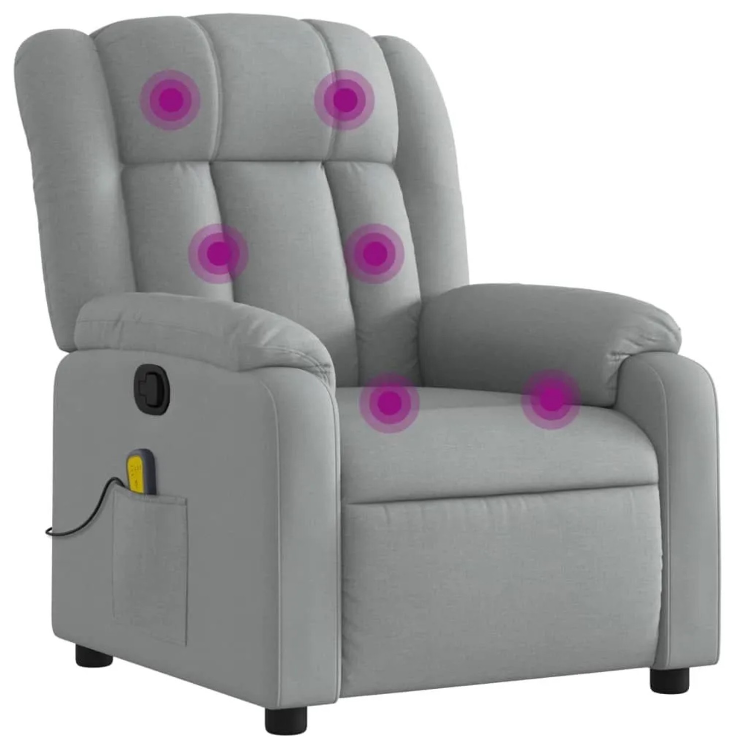vidaXL Massage-Relaxsessel Hellgrauer Stoff 3205776 günstig online kaufen