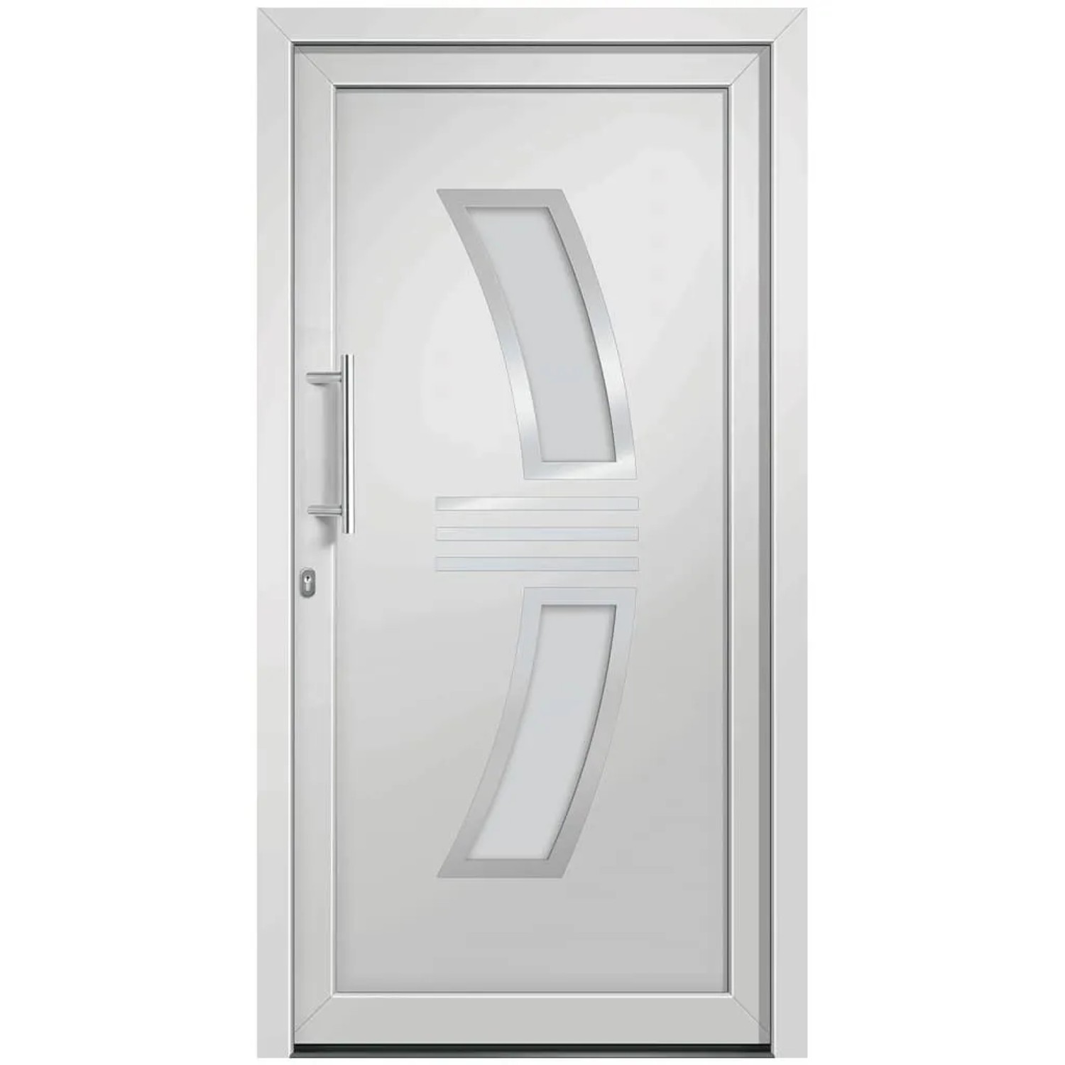 vidaXL Haustür Weiß 88x200 cm 3057560